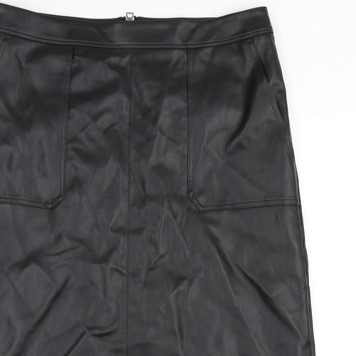 Marks and Spencer Womens Black   Straight & Pencil Skirt Size 16