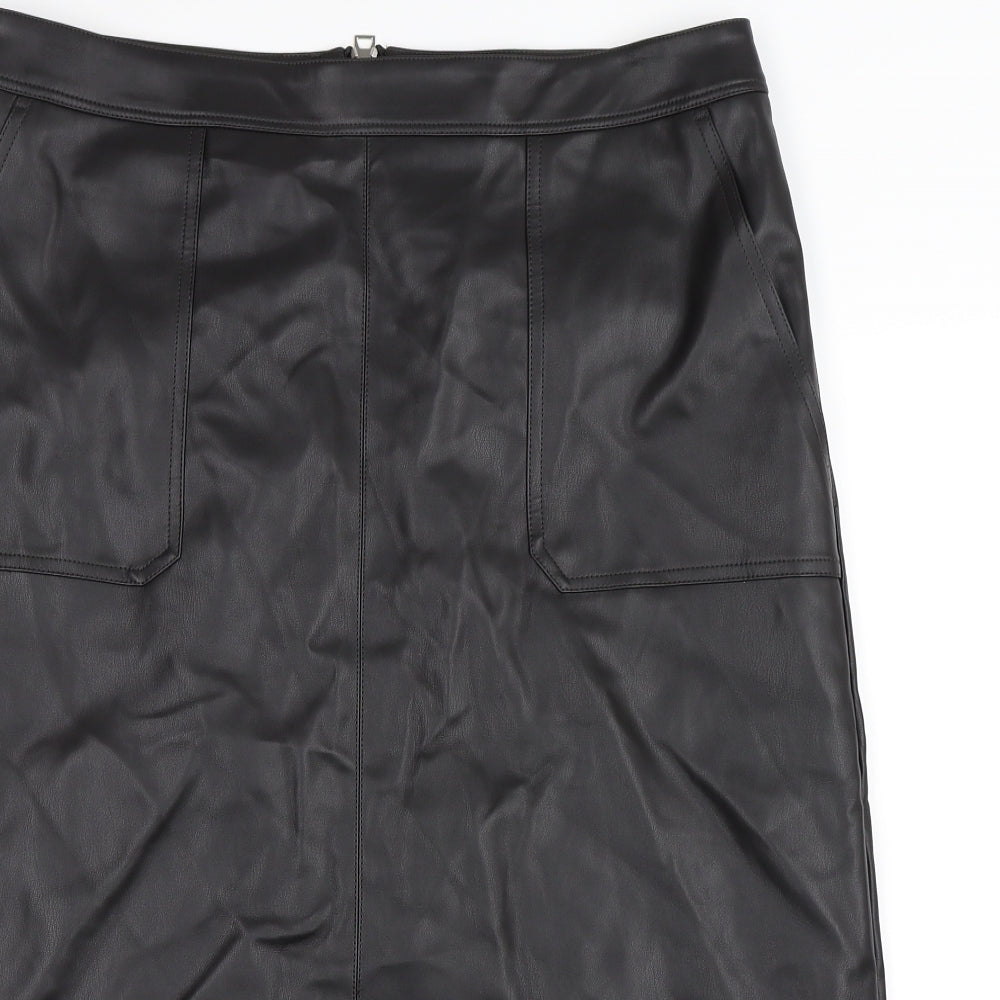 Marks and Spencer Womens Black   Straight & Pencil Skirt Size 16