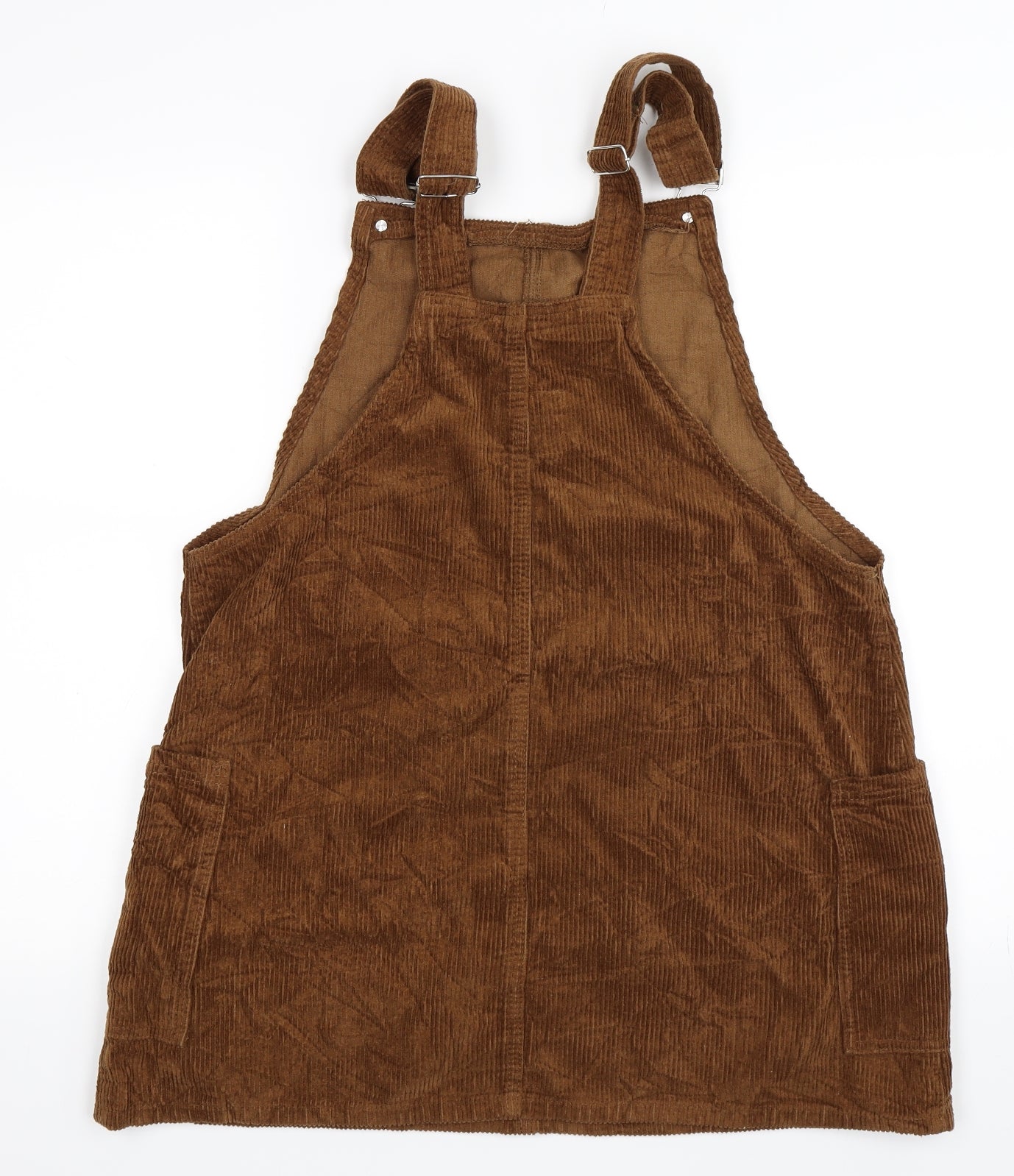 Primark Womens Brown   Pinafore/Dungaree Dress  Size 16