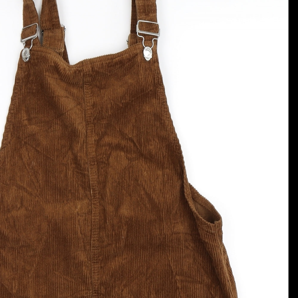 Primark Womens Brown   Pinafore/Dungaree Dress  Size 16