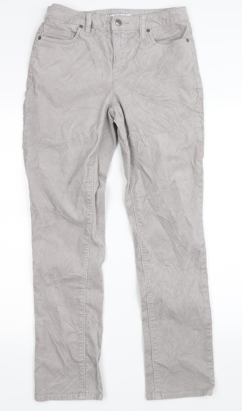 Lands End Womens Grey   Straight Jeans Size 8 L28 in