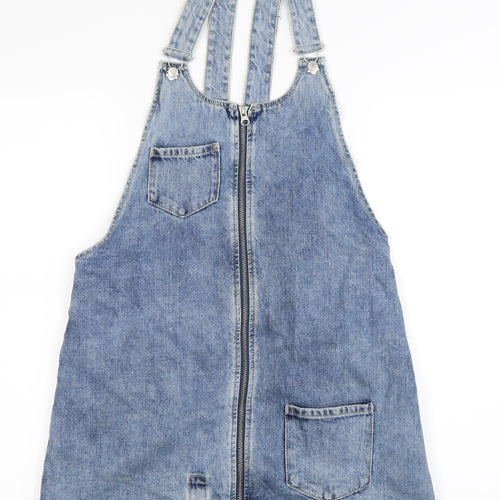 Zara Womens Blue   Pinafore/Dungaree Dress  Size S