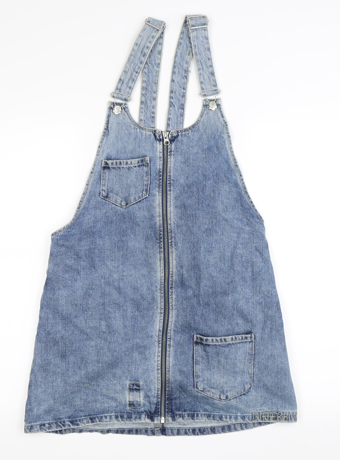 Zara Womens Blue   Pinafore/Dungaree Dress  Size S