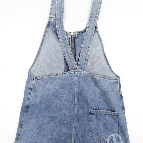 Zara Womens Blue   Pinafore/Dungaree Dress  Size S