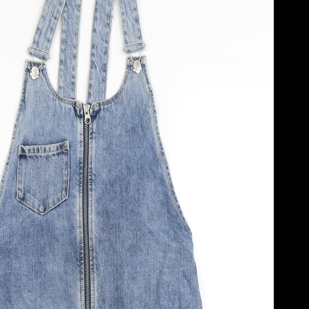Zara Womens Blue   Pinafore/Dungaree Dress  Size S