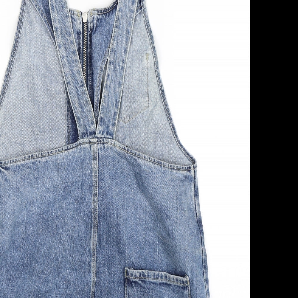 Zara Womens Blue   Pinafore/Dungaree Dress  Size S