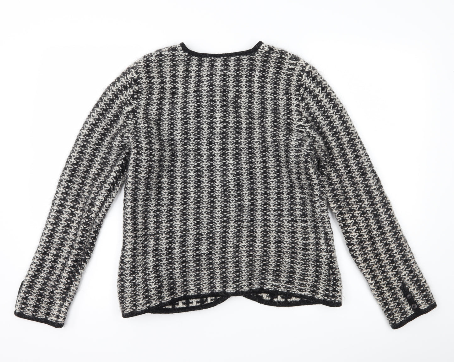 Emereco Womens Black Striped  Cardigan Jumper Size 12