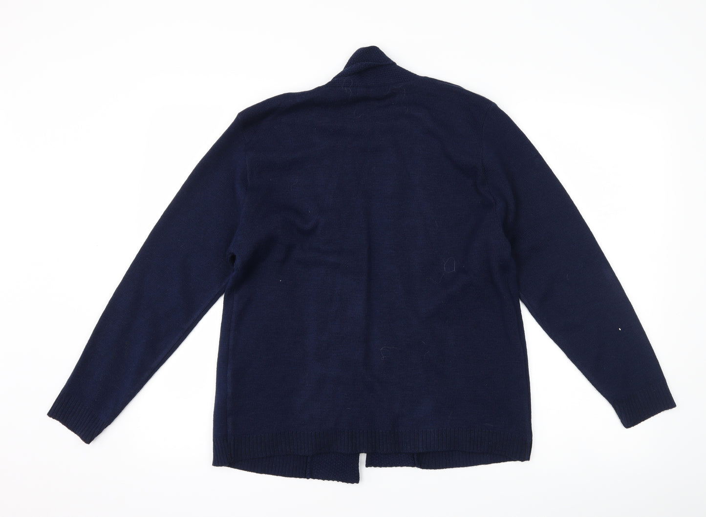 Glimpse Design Womens Blue Striped  Basic T-Shirt Size M  - top and cardigan in one