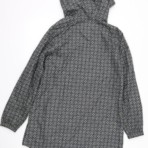 Marks and Spencer Womens Black Floral  Anorak Coat Size S