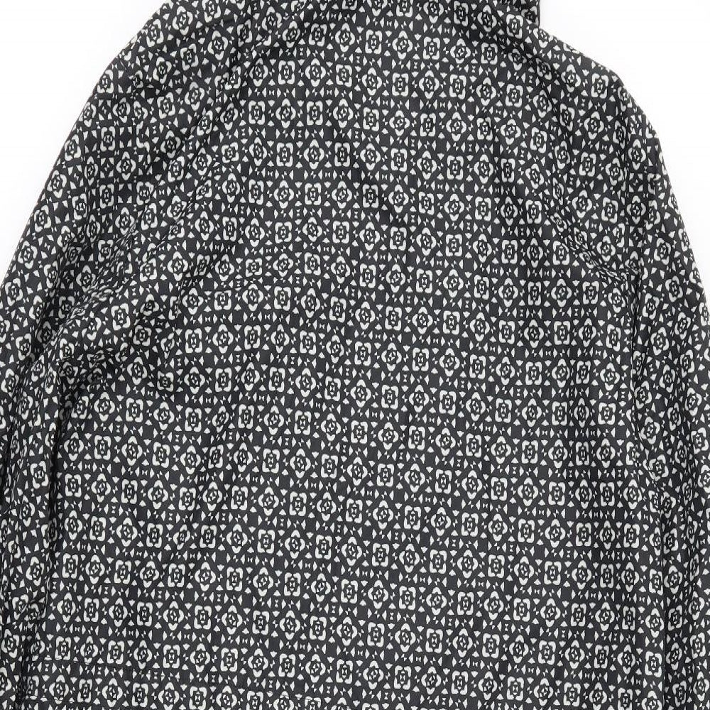 Marks and Spencer Womens Black Floral  Anorak Coat Size S