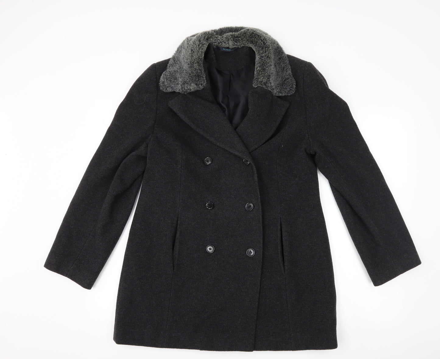 NuAge Womens Grey   Overcoat Coat Size 14