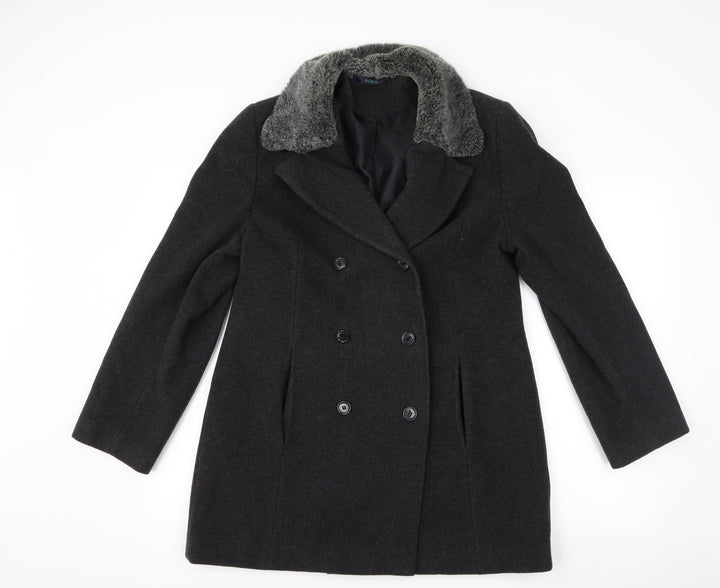 NuAge Womens Grey   Overcoat Coat Size 14