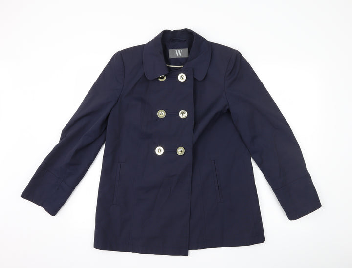 BHS Womens Blue Overcoat Coat Size 10