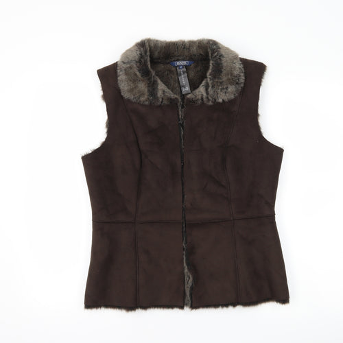 Maine Womens Brown   Gilet Coat Size 12