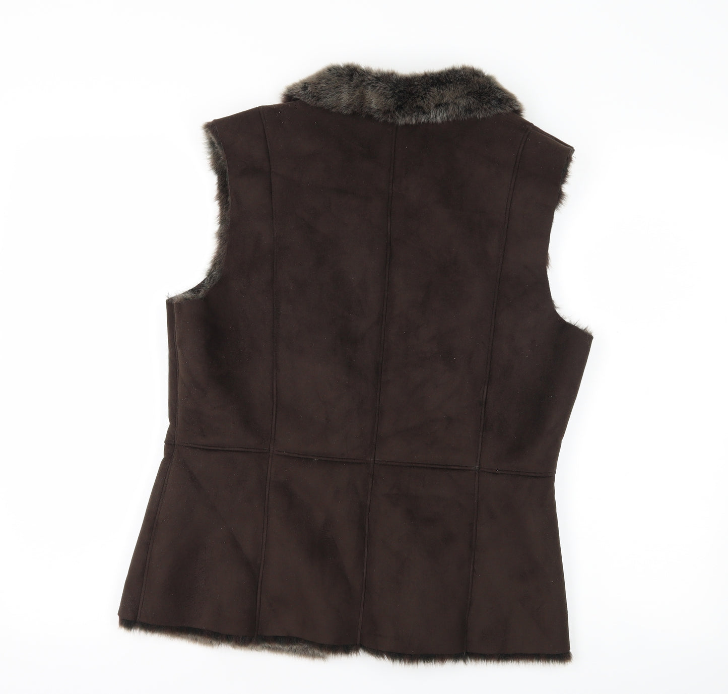 Maine Womens Brown   Gilet Coat Size 12