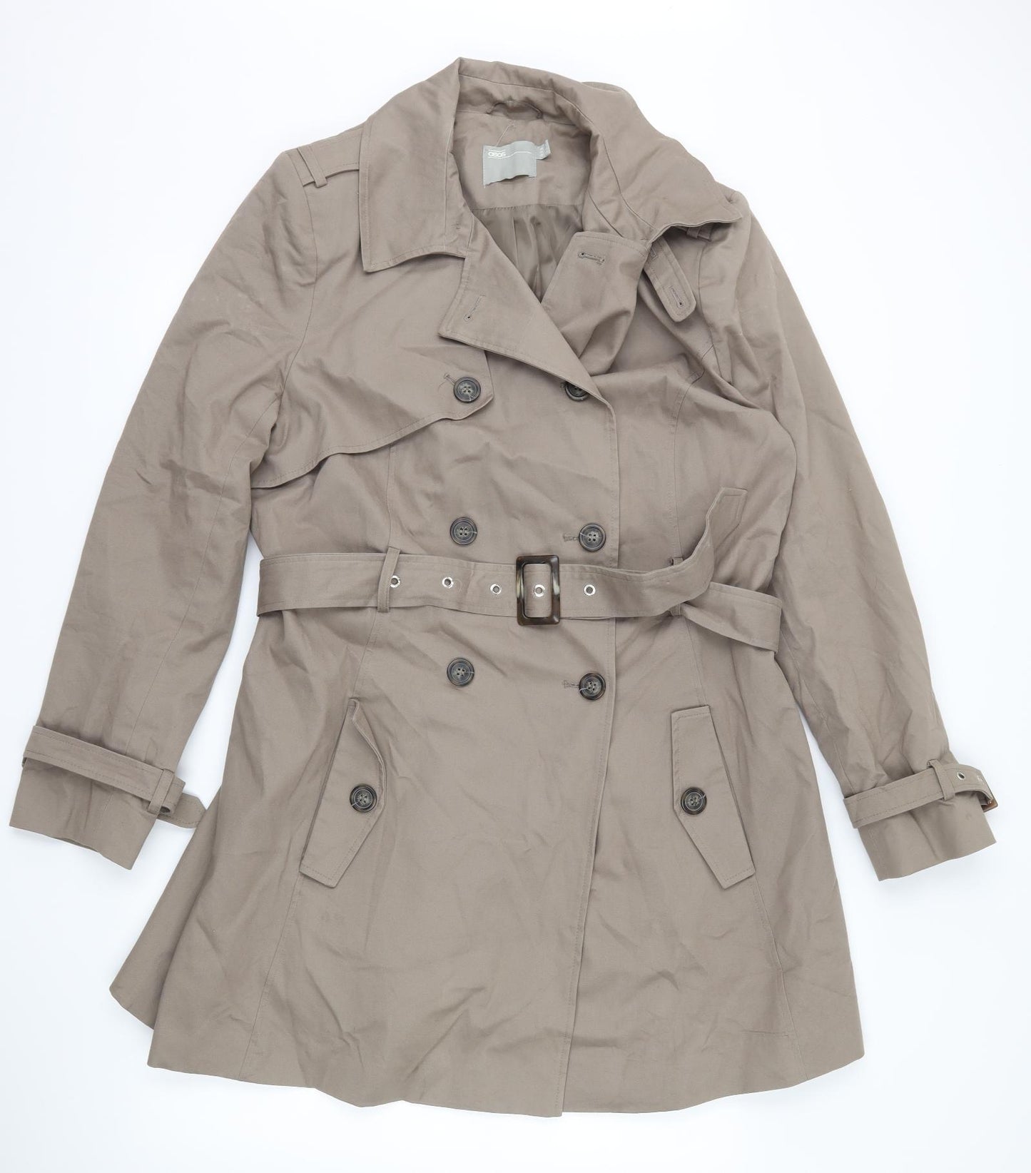 ASOS Womens Grey   Trench Coat Coat Size 18