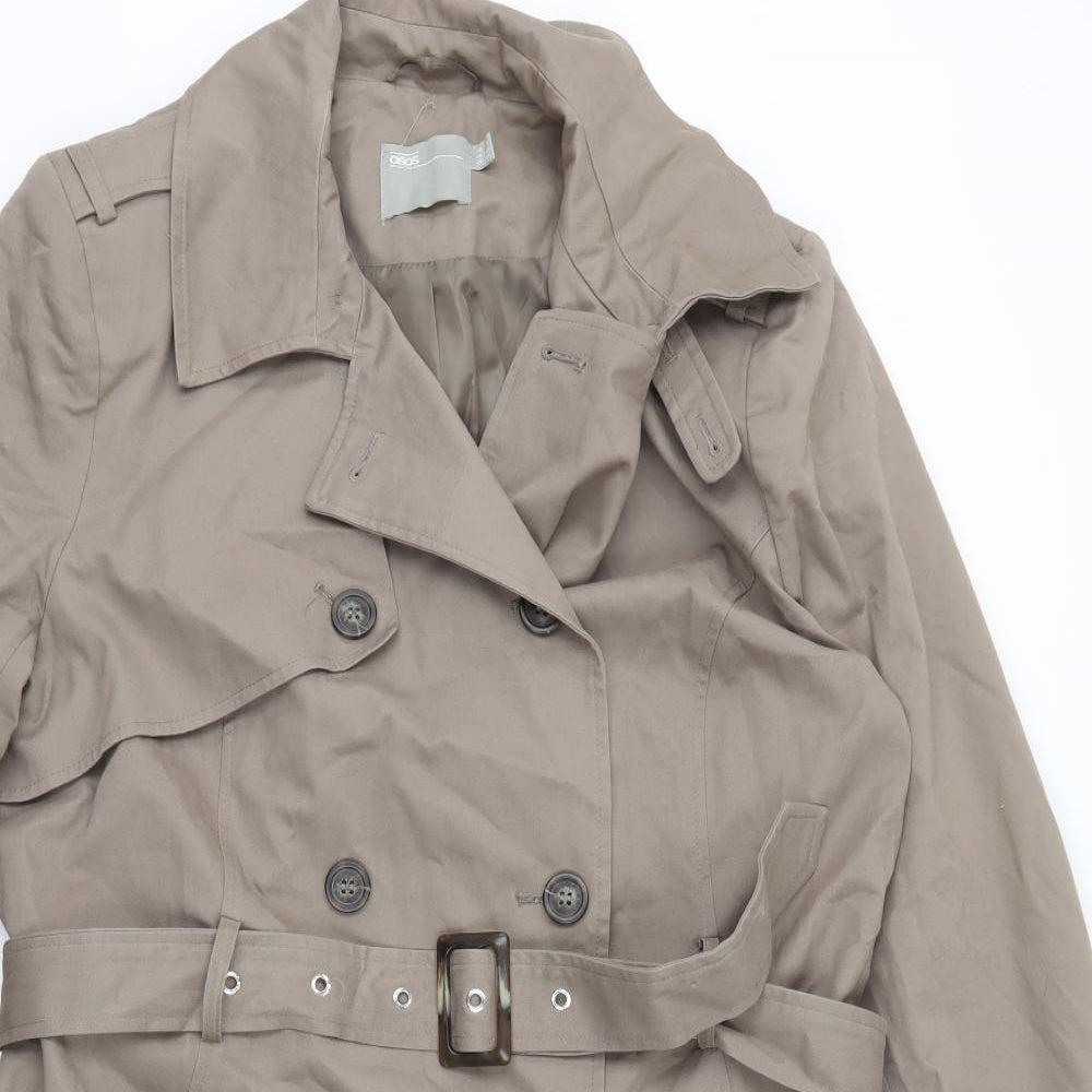 ASOS Womens Grey   Trench Coat Coat Size 18