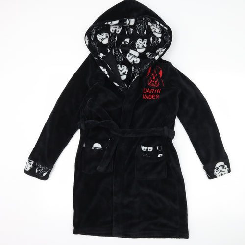 Primark Boys Black  Fleece  Robe Size 10-11 Years  - star wars