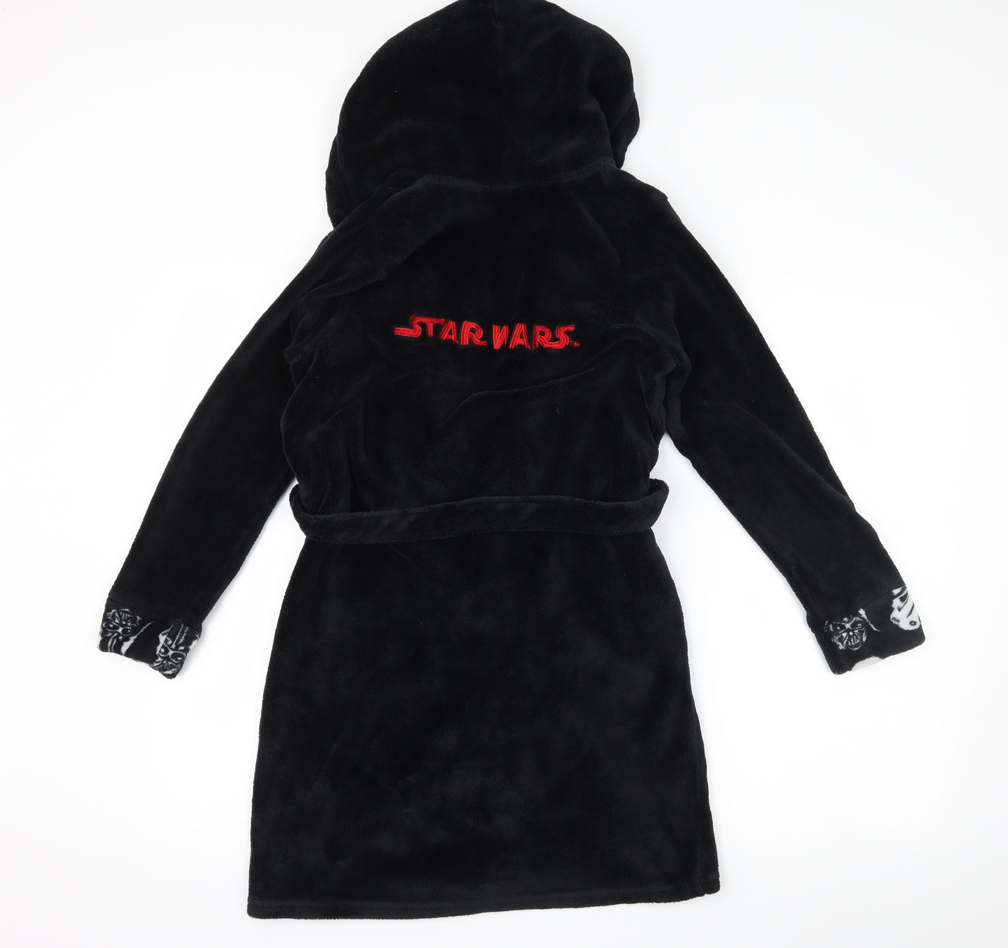 Primark Boys Black  Fleece  Robe Size 10-11 Years  - star wars