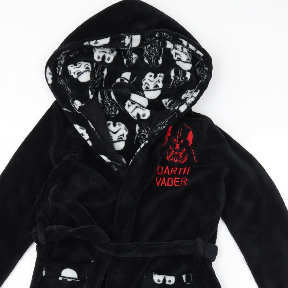 Primark Boys Black  Fleece  Robe Size 10-11 Years  - star wars