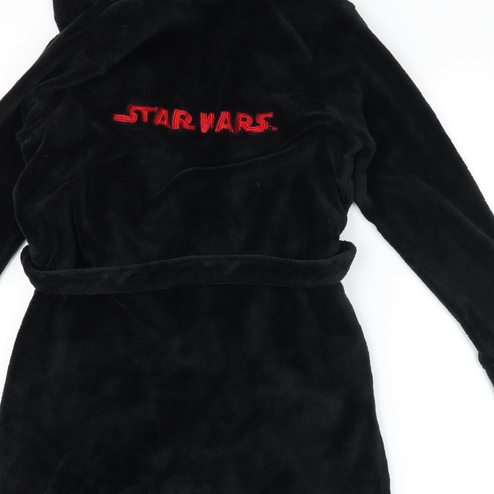 Primark Boys Black  Fleece  Robe Size 10-11 Years  - star wars