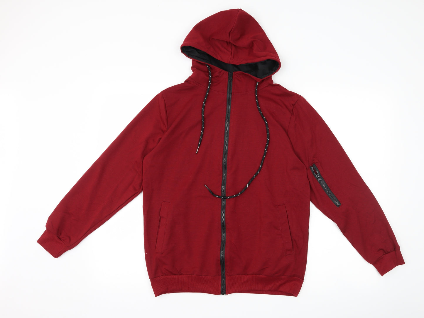 Preworn Mens Red   Full Zip Hoodie Size M