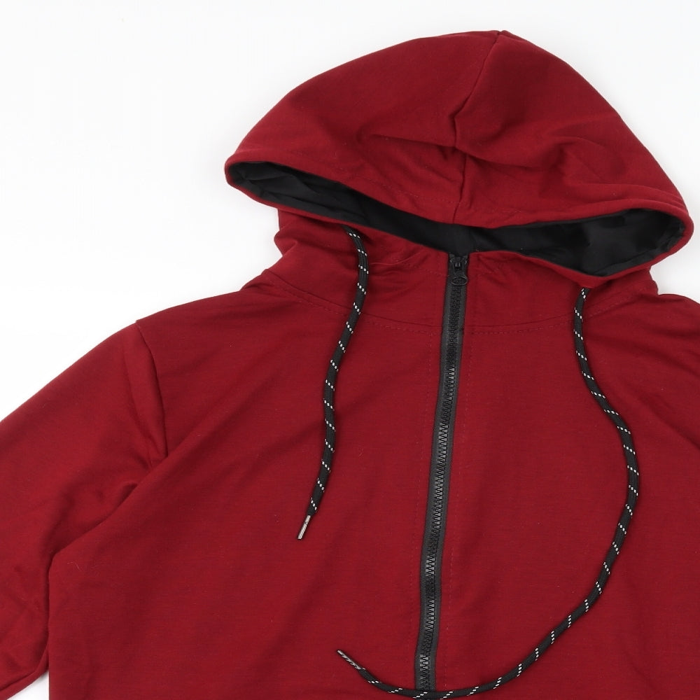 Preworn Mens Red   Full Zip Hoodie Size M