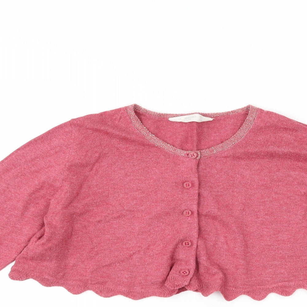 Mango Girls Pink   Shrug Jumper Size 9-10 Years
