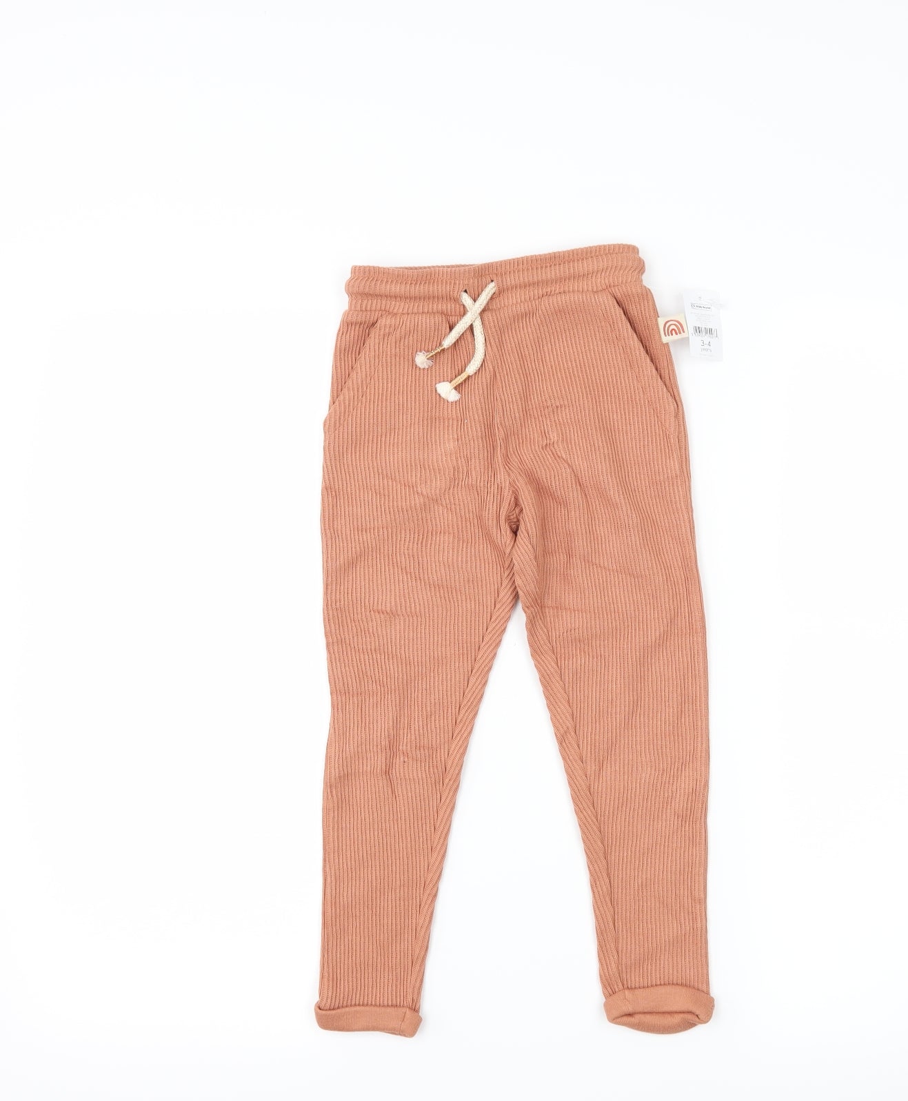 Nutmeg Girls Brown   Jogger Trousers Size 3-4 Years