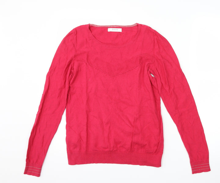 Promod Womens Pink Pullover Jumper Size M