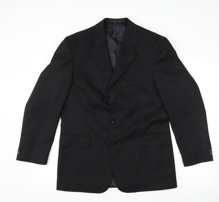 zantos Mens Black   Jacket Suit Jacket Size 38