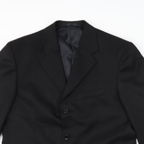 zantos Mens Black   Jacket Suit Jacket Size 38