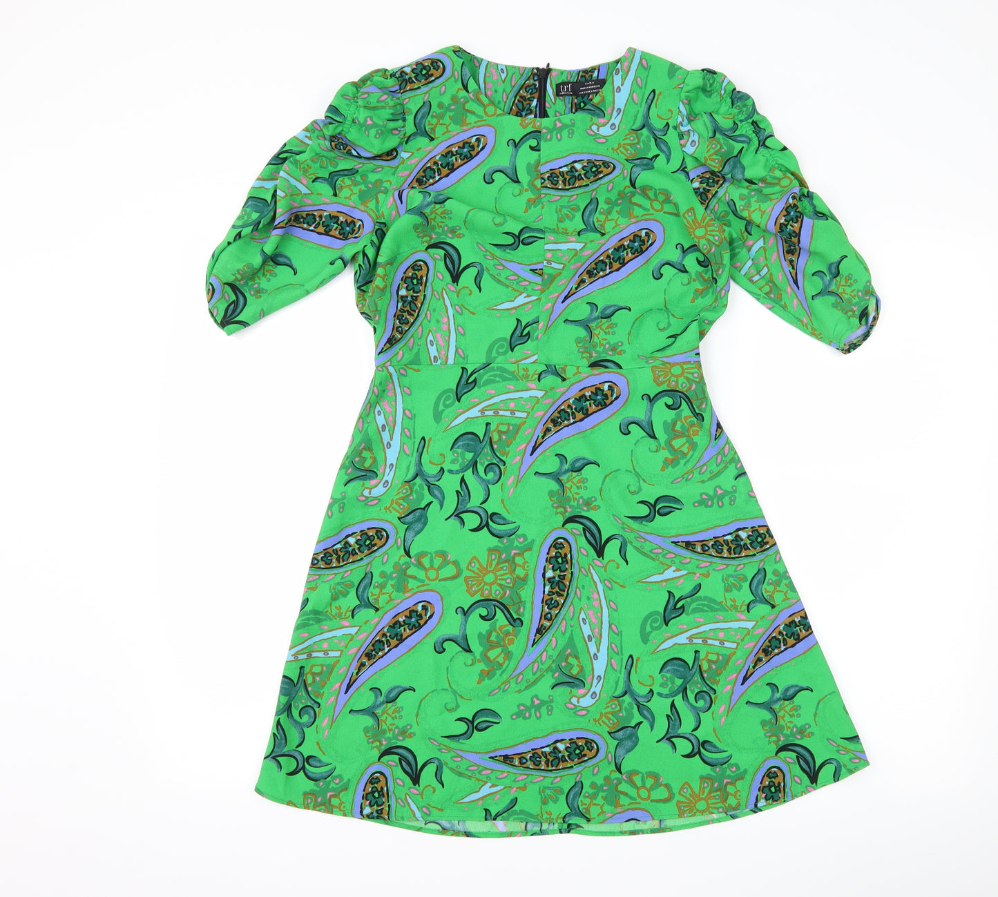 Zara Womens Green Paisley  Shift  Size S