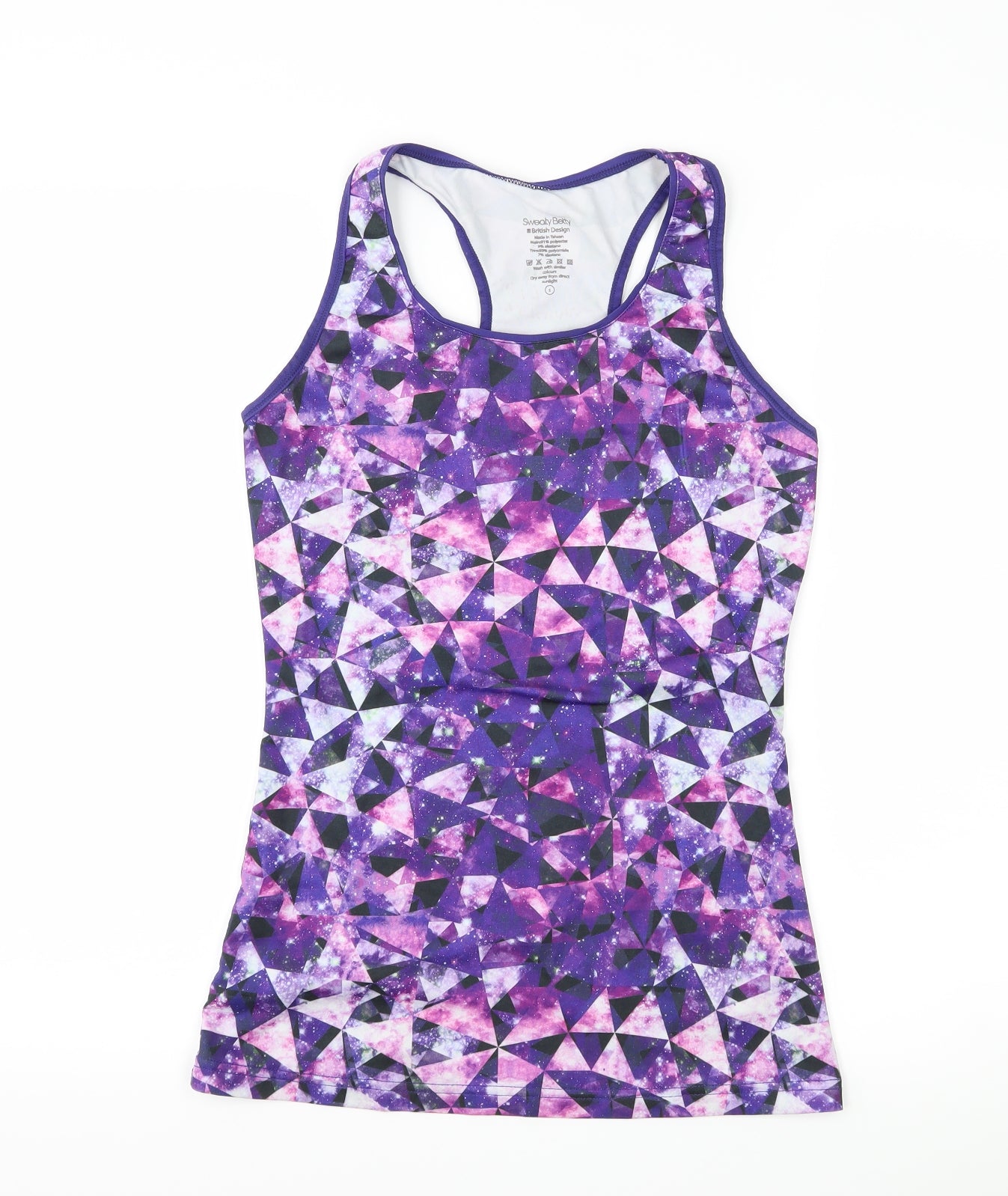 Sweaty Betty Womens Purple Geometric  Basic Tank Size S
