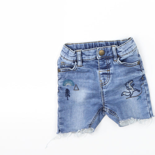Marks and Spencer Girls Blue  Denim Cropped Jeans Size 18-24 Months