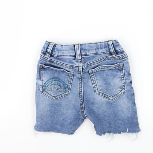 Marks and Spencer Girls Blue  Denim Cropped Jeans Size 18-24 Months
