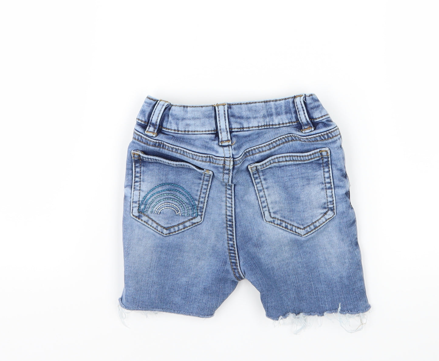 Marks and Spencer Girls Blue  Denim Cropped Jeans Size 18-24 Months
