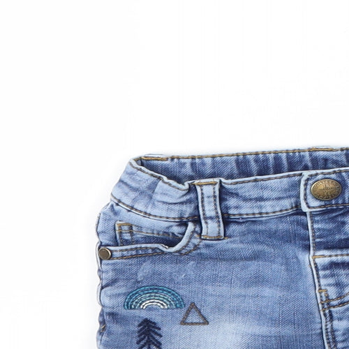 Marks and Spencer Girls Blue  Denim Cropped Jeans Size 18-24 Months