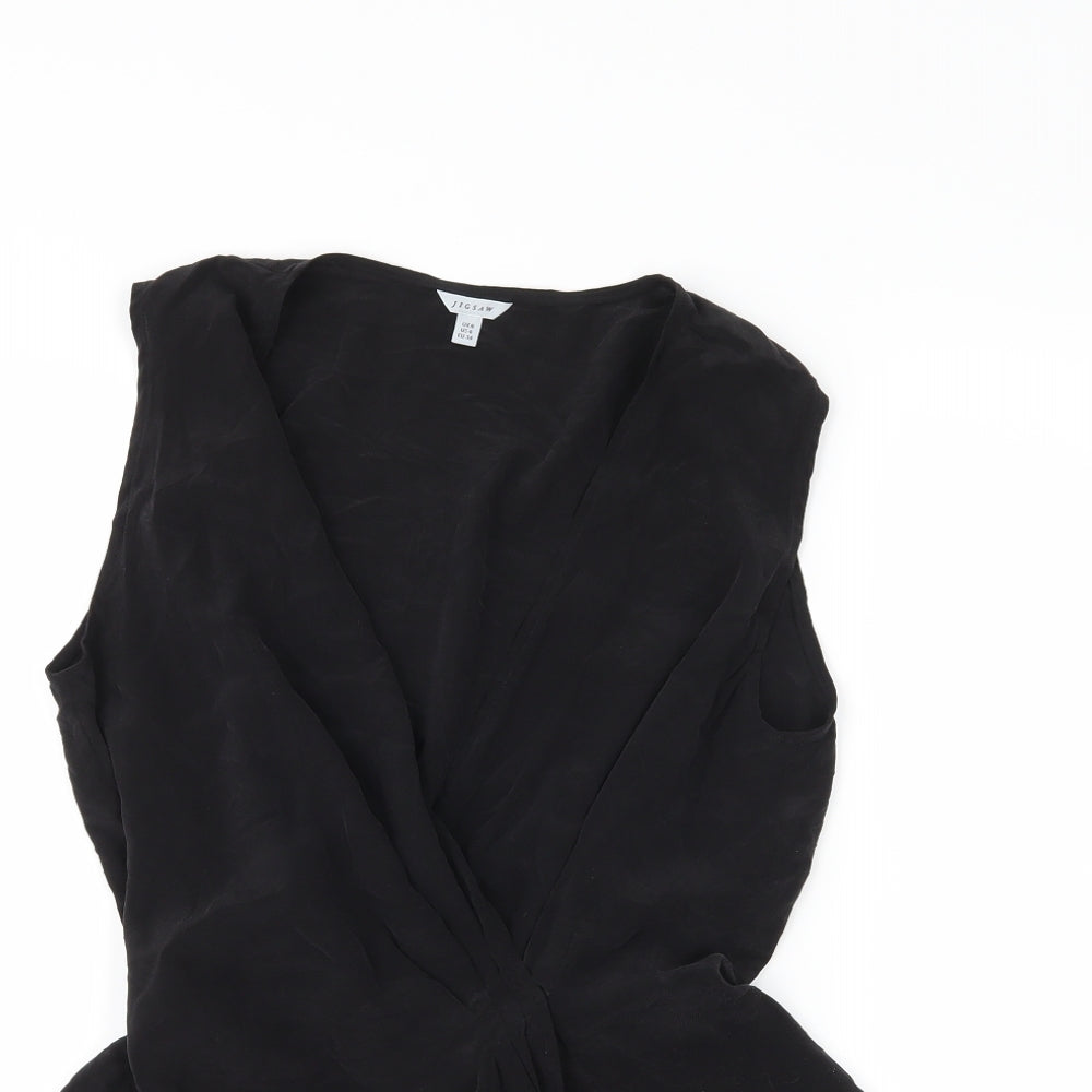 Jigsaw Womens Black   Wrap T-Shirt Size 8