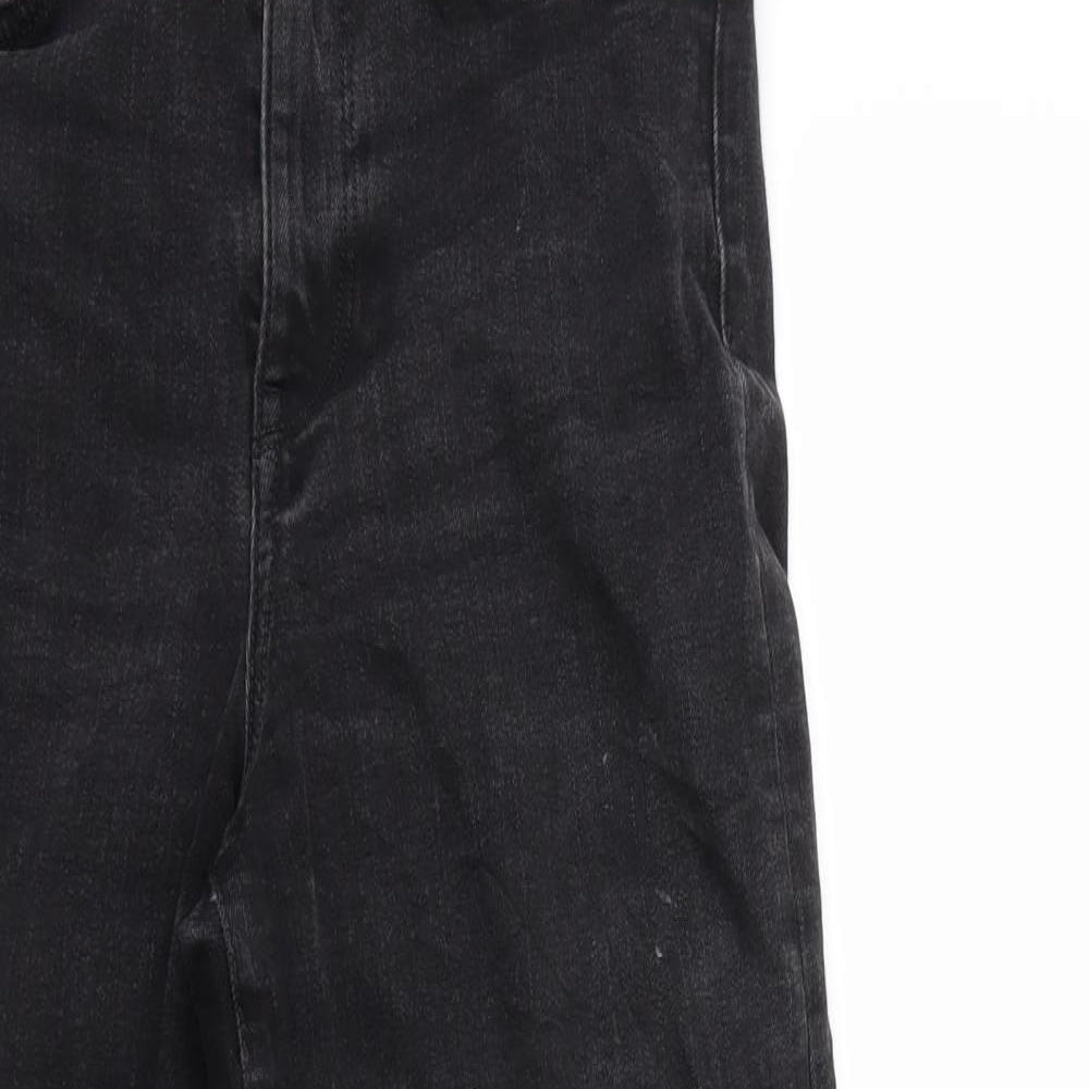 H&M Womens Black  Denim Cropped Jeans Size 28 L25 in
