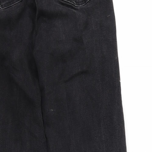 H&M Womens Black  Denim Cropped Jeans Size 28 L25 in