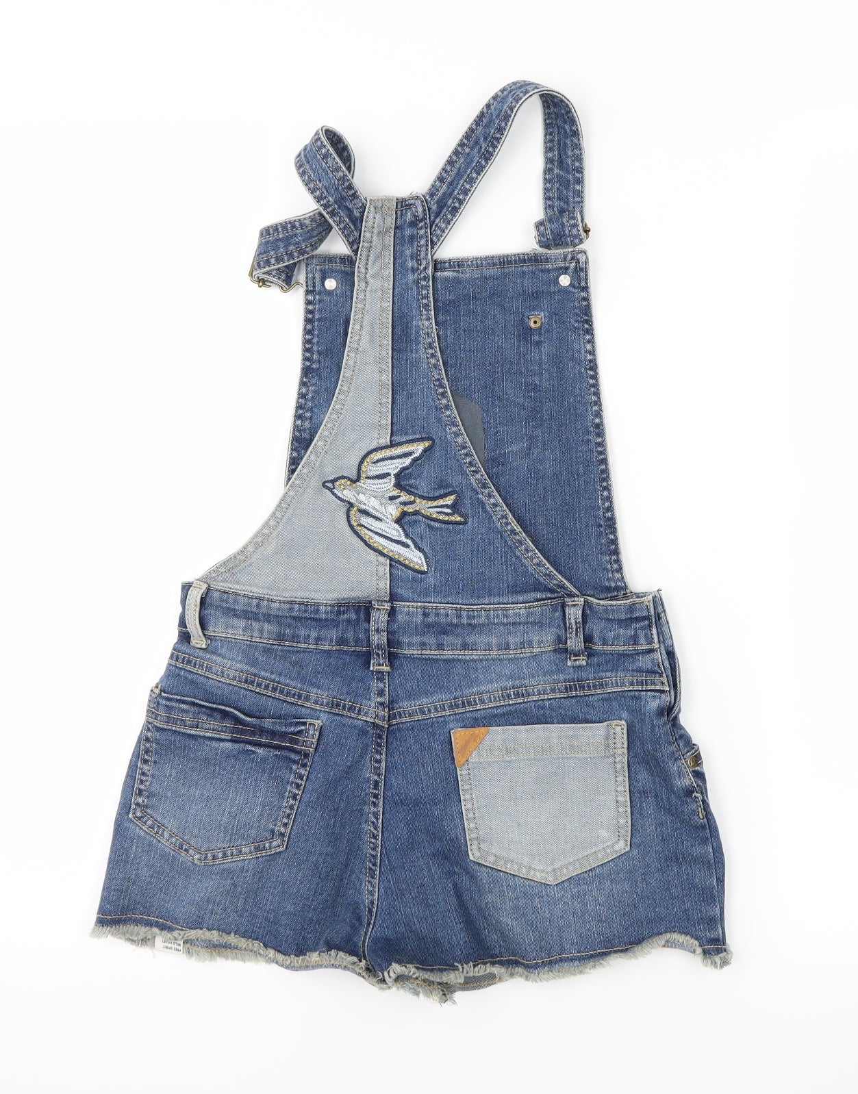 mantaray Girls Blue  Denim Dungaree Shorts Shorts Size 11 Years