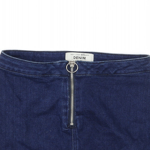 New Look Girls Blue  Denim A-Line Skirt Size 12 Years