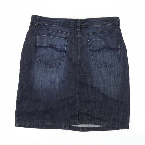 Marks and Spencer Womens Blue   A-Line Skirt Size 14
