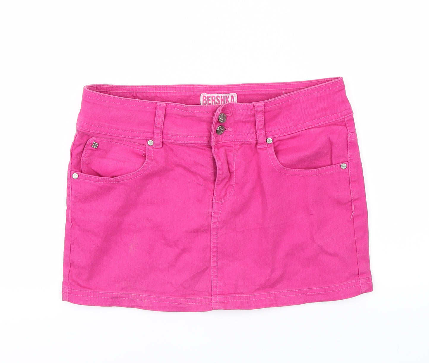 Bershka Womens Pink   A-Line Skirt Size 6