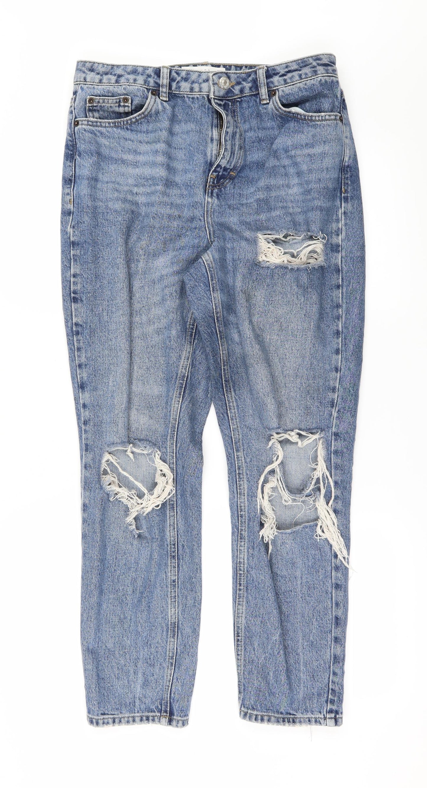 Topshop Womens Blue   Mom Jeans Size 30 L26 in
