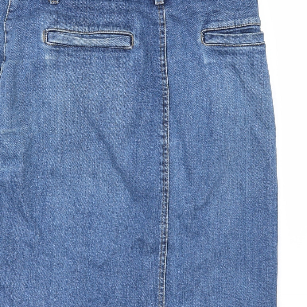 Marks and Spencer Womens Blue   A-Line Skirt Size 16
