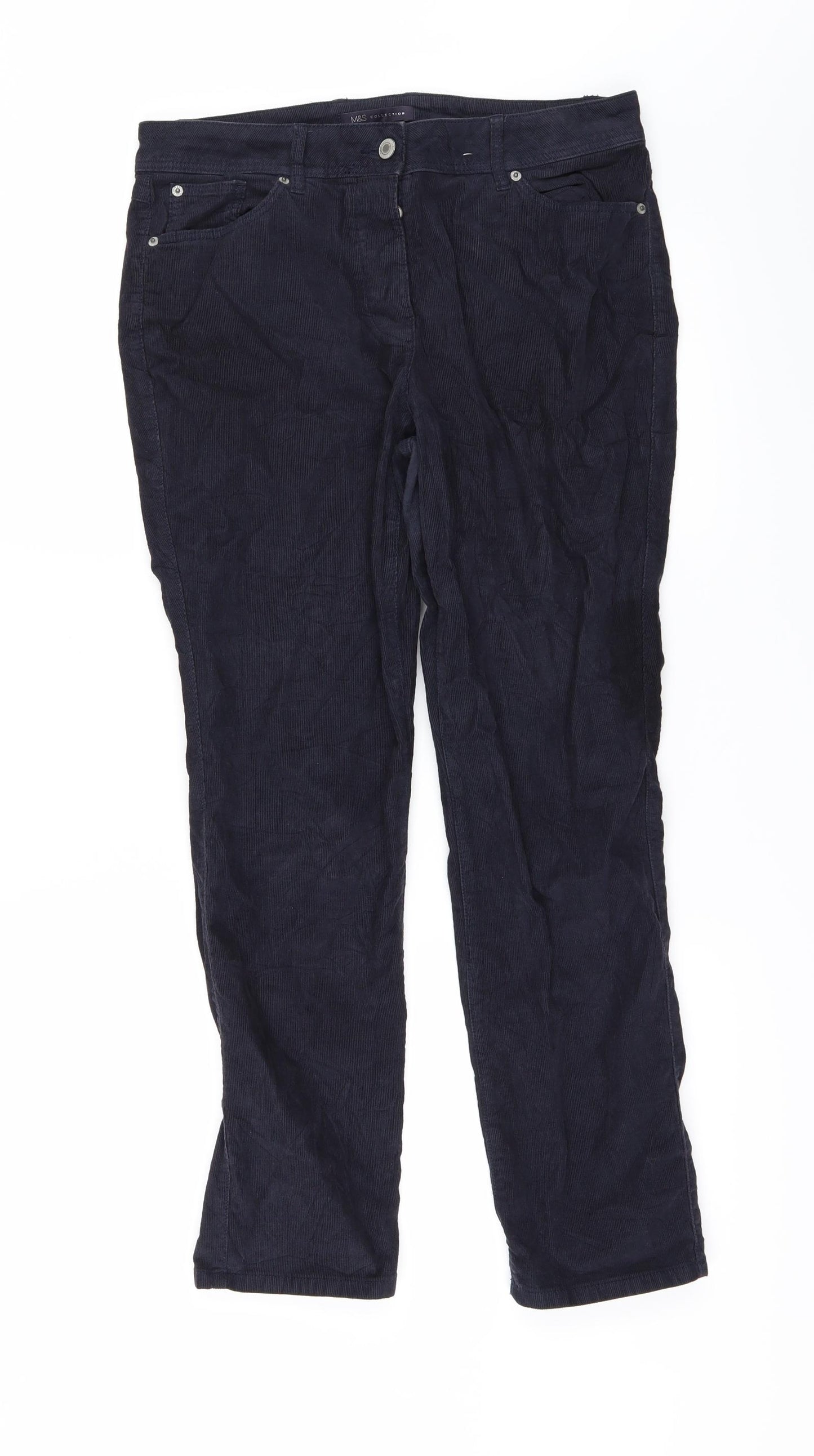 Marks and Spencer Womens Blue   Straight Jeans Size 12 L26 in