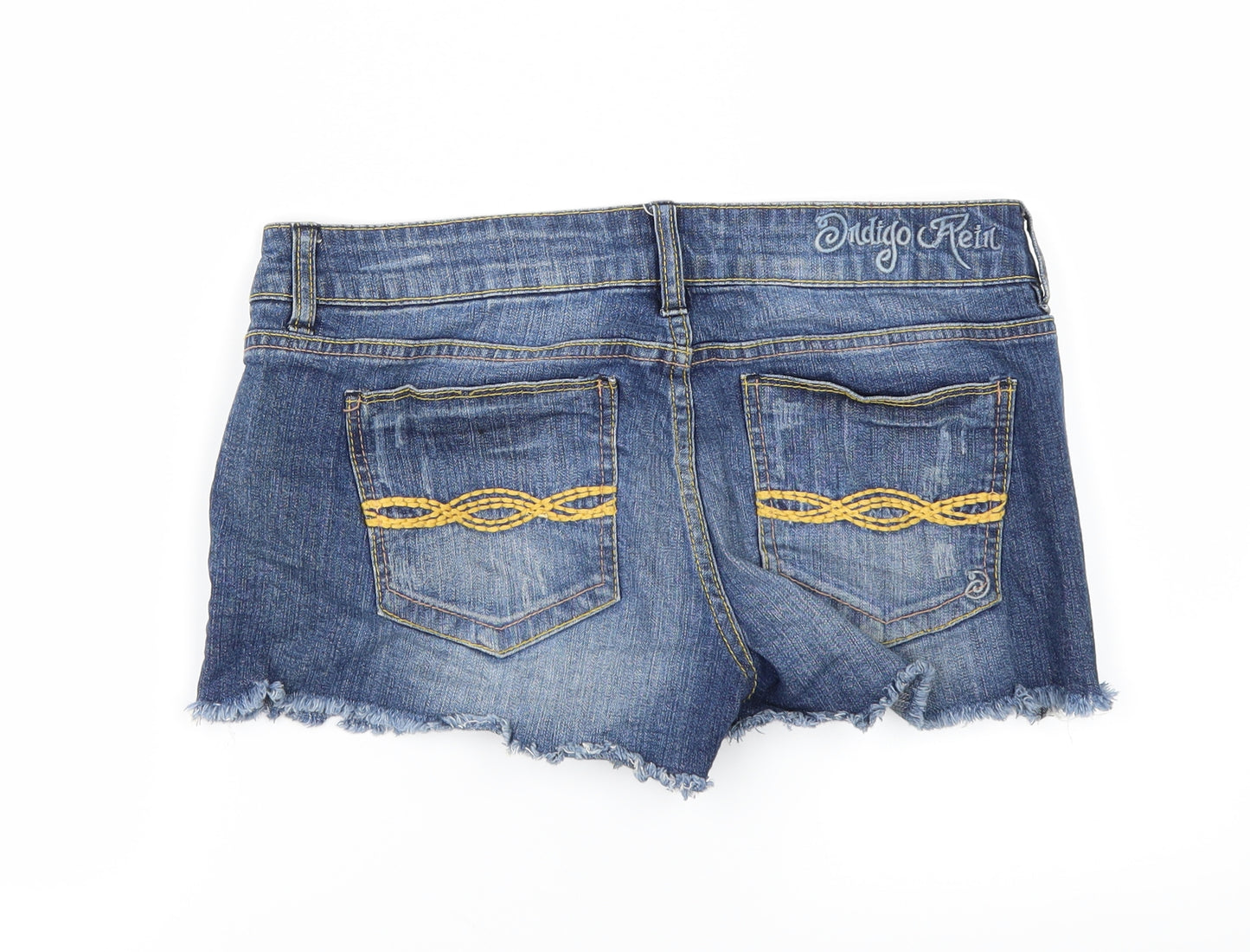 Indigo Rein Womens Blue  Denim Cut-Off Shorts Size S