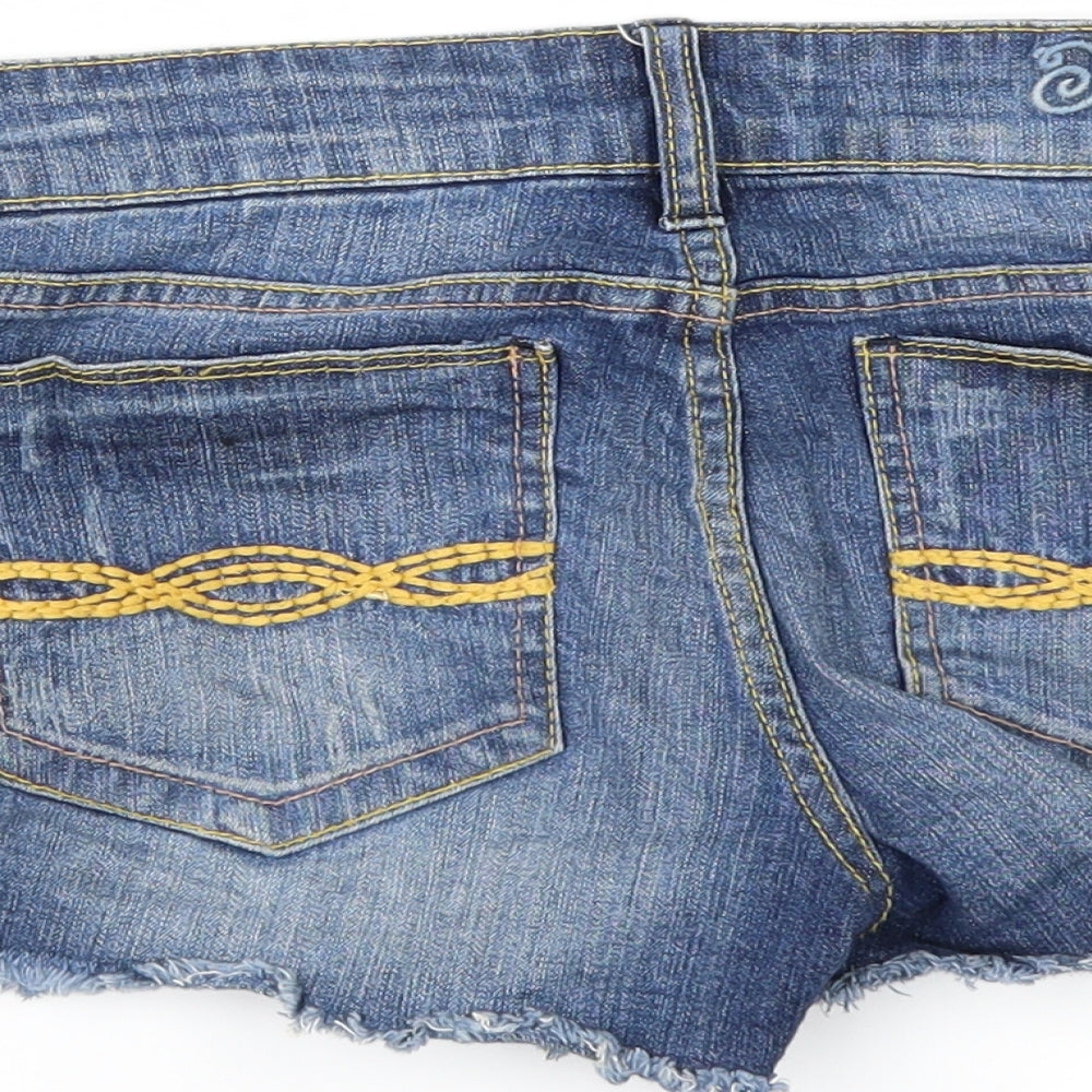 Indigo Rein Womens Blue  Denim Cut-Off Shorts Size S
